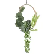 Artificial Succulent Wreath Greenery Wall Decor Hanging Plants for Bedroom