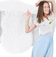 Ohtum 50 Pcs Armpit Sweat Pads, Disposable Underarm Sweat Pads for Women Men Sweating Pad for Under Arms (White Arm Pit)