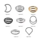 Dainty Moon Nose Rings Moon Earrings for Daith Rook Sparkling Ear Nose Jewelry
