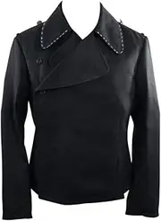 [militaryharbor] WWII WW2 German Elite Pionier Panzer Black Gabardine wrap Jacket