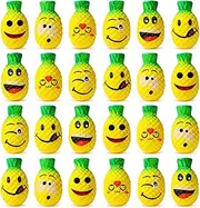 30 Pieces Pineapple Smile Stress Ball Fruit Stress Ball with Emotions Squishy Toy Pineapple Fidget Toys Soft Foam Stress Relieve Toys for Adults Teens Finger Exercise Anxiety Relief Party Supplies