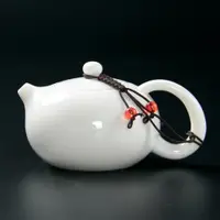 在飛比找ETMall東森購物網優惠-羊脂玉茶壺陶瓷泡茶單壺大紅袍西施壺紅茶茶具套裝功夫白瓷泡茶器