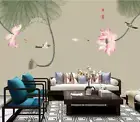 3D Lotus Bird Wallpaper Wall Mural Removable Self-adhesive 966