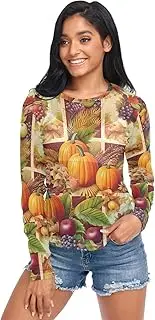 [RPLIFE] Thanksgiving Pumpkins Fruits Net Tops for Women, Sexy Sheer Tops for Women S-XXL