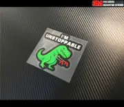 I Am Unstoppable T-Rex Dinosaur JDM Car Reflective Decal Sticker #01 Green