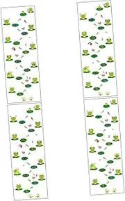 Vaguelly 4 Sets Frog Jump Game Sticker Playroom Play Mat Game Stickers Floor Decals for Classroom Floor Frog Sticker Sensory Walk Decals Floor Stickers Self- Adhesive Floor Sticker PVC