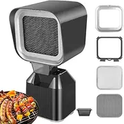 Portable Range Hood, Desktop Cooker Hood with Adjustable Angle Height & 2 Speed and 3 Detachable Filters, Kitchen Exhaust Fan with Low Noise for Indoor BBQ, Hot Pot, RV Kitchens White