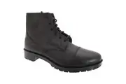 Grafters Mens Grain Leather 6 Eye Cadet Boots (Black) - UTDF637