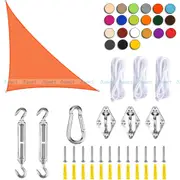 5x5x7.1m Triangle Uv Block Sun Shade Sail Perfection Outdoor Patio Garden Hiking Camping Car Parking