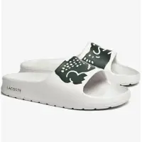 在飛比找蝦皮購物優惠-Lacoste Croco 2.0 合成拖鞋白色 Origi