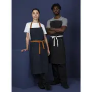Southside Bib Apron Denim Blue (Tan Ties) - 700x1000mm