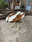 OVAL SHAPE EPOXY DINING TABLE, LIVE EDGE CENTER TABLE, COFFEE TABLE TOP