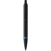 Parker IM Professional Ballpoint Pen Satin Black Vibrant Ring Gift Box (Blue)
