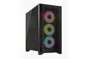 CORSAIR iCUE 4000D RGB Airflow Mesh Front Panel Mid-Tower. Black. 3x AF120 RGB Elite Fans, Node Pro Controller - Gaming Case