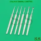 6 PcsFOX DERMAL CURETTES Surgical Ear Instruments 5.50