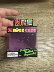 PURPLE Nice Cube Nee Doh Schylling Ages 3+ Fidget Toy Squish Squishy