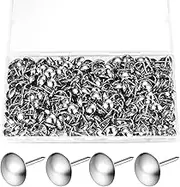 320 Pcs Upholstery Nails, Upholstery Tacks Pins, Furniture Decorative Thumbtacks, Antique Push Studs Pins, Drawing Picture Chairs Carpet Nails - 11x17 MM (Silver)