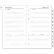 2025 Weekly & Monthly Planner Refill A6 Planner Inserts with Monthly Tabs Size