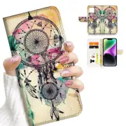 ( For iPhone 13 Pro Max ) Wallet Flip Case Cover PH26280 Dream Catcher