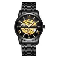 在飛比找蝦皮購物優惠-爆款金詩頓雙面鏤空全自動機械錶男士手錶男錶防水商務腕錶男士機