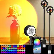 Smart APP 16 Million Color Sunset Lamp Led Projector Home Decoration Photography Background Night Light (2)