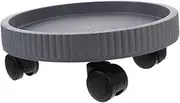 MOBUTOFU Universal Wheel Flower Pot Tray Plant Trays Plants Wheels Outdoor Stands Garden Pot Stand Indoor Round Moving Supports Planters Large Garden Cart Flowerpot Grey Plastic