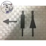 聚佳【可客製】時尚設計簡約創意洗手間箭頭標示 男女廁所箭頭標示牌 廁所方向指示牌 壓克力 箭頭 工業風LOFTO
