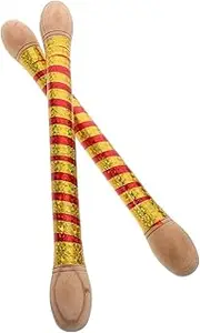 WESIEVYA 2pcs Wood Drum Stick Drums Glow Drum Sticks Drums Sticks Marching Snare Drum Sticks Pocket Drum Sticks Drum Wand Flame Drumsticks Round Tip Drum Sticks Drum Sticks Bulk