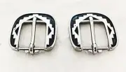 Pair Jeremiah Watt Southwest Heel Bar Buckles Stainless Steel Horse Tack Sizes