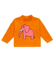 [Mini Rodini] Mini Rodini Embroidered velour sweatshirt Y 10/11 orange