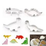 4Pcs/Set Dinosaur Cake Cookie Biscuit Cutter Decorating Mould Pastry Baking