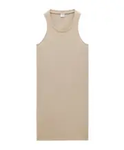 logo-patch midi dress XS Nude