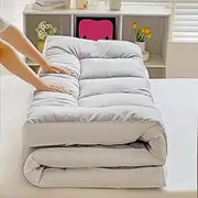 Folding Mattress Portable Japanese Futon Mattress Foldable Sofa Bed Floor Mattress Chair for Travel RV Camping Guest Yoga(Light Grey,T35x75in/90x190cm)