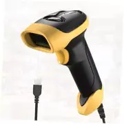 Handheld USB 1D 2D Barcode Scanner Reader for Computers, Handheld Wired Yellow