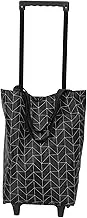 DECORNIJIA Foldable Grocery Cart with Telescopic Handle Collapsible Utility Trolley for Shopping Laundry and Home Use Stylish Design Effortless Pushing and Pulling Space Saving Storage