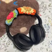 Handmade Daisy Granny Square Crochet Cover for Sony, Bose, AirPods Max, Edifier