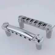 Tune-O-Matic LP SG Electric Guitar Bridge +Guitar Stop Bar Tailpiece Chrome