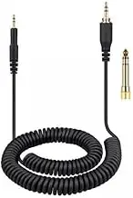 BWOFJGWH 2X Coiled AUX Cord Replacement with 1/4 Inch Adapter for Ath M40x M20x M60x