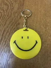 VINTAGE HAPPY FACE STATE BANK OF TOULON ADVERTISING KEYCHAIN TOULON IL SMILE