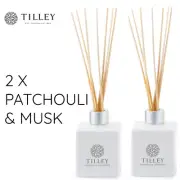 2 x Tilley Reed Diffusers PATCHOULI & MUSK 150ml Authentic
