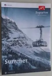 Bayerische Zugspitzbahn Bergbahn Seilbahn Sommer 2018 Streckenfahrplan Englisch