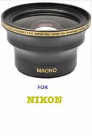 55MM UHD .30X EXTREME SPORTS FISHEYE LENS + MACRO LENS FOR NIKON D3400 DSLR