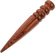GARIOUANS Round Wood Leather Burnishing Tool Ergonomic Polishing Slicker for DIY Leather Crafting Projects Versatile Edge Finishing for Smooth Results