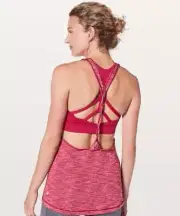 NWT Lululemon Twist and Toil Tank Heathered Ruby Red / Ruby Red | SIZE 2
