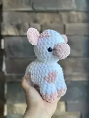 Handmade Crochet Mini Cow Cute Amigurumi Plushie