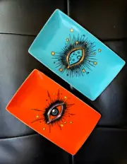 Big Eyes Plate Inch Ceramic Decorative Plates Italy Design Home Decoration Bar