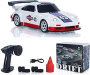 wheelfun 1/43 High Speed RC Drift Car with 2.4 GHz 4WD Motor Electronic (ESC) Servo Motor Lighting Battery Charging Cable Ready to Use Mini Model Racing Vehicle Toy Model