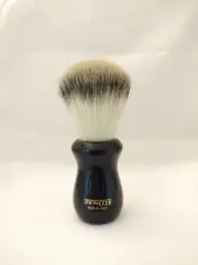 Zenith Ergo Resin Handle Synthetic Black Shave Brush. 26mm. Made in Sicily. S10