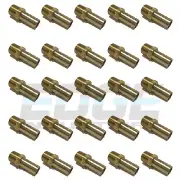 (25 PACK) 1/2 HOSE ID TO 3/8 MALE BSP BSPT STRAIGHT BRASS FITTING GAS/FUEL/WOG