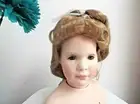 8 inch Dolls Wig HONEY BLONDE PULLED BACK in RINGLETS CASSANDRA 01070